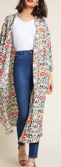 Modcloth Other - ModCloth Compañia Fantastica Floral '70s Kimono Sz S